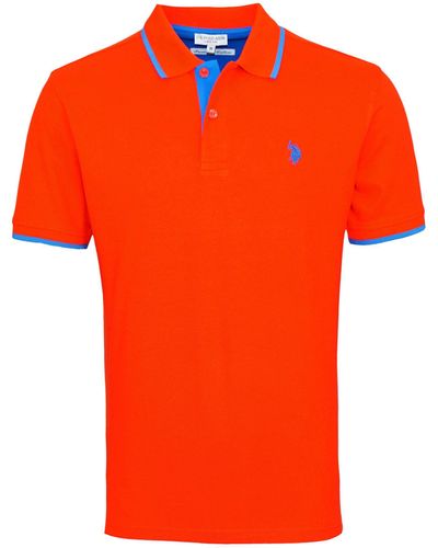 U.S. POLO ASSN. Shirt Poloshirt (1-tlg) - Orange