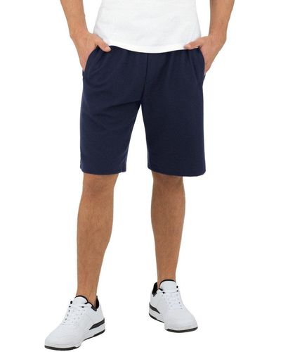 Trigema Bermudas Shorts in strukturierter Sweat-Qualität (1-tlg) - Blau
