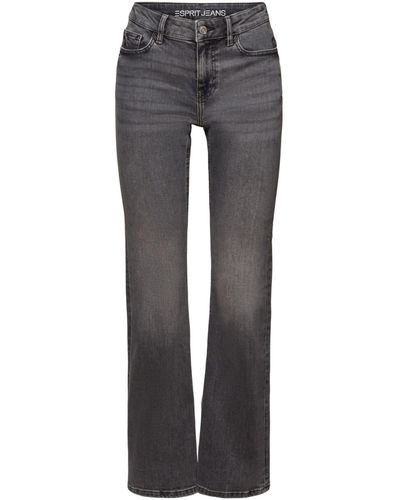 Esprit Bootcut Jeans mit mittelhohem Bund - Grau