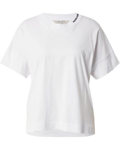 Herrlicher T-Shirt Palmer (1-tlg) Plain/ohne Details - Weiß