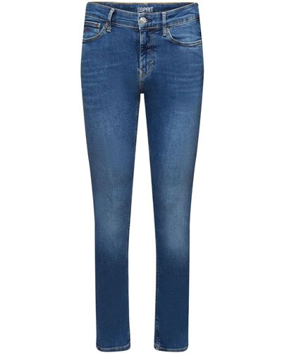 Esprit Fit- Skinny Jeans mit mittlerer Bundhöhe - Blau