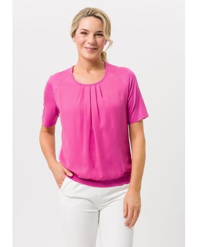 FRANK WALDER Blusenshirt mit modischer Faltenpartie vorne - Pink