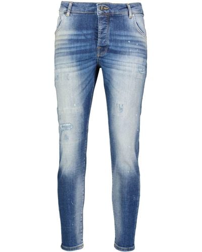 Goldgarn 5-Pocket- Jeans NECKARAU Twisted Fit / Cropped (1-tlg) - Blau