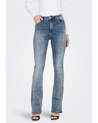 ONLY Bootcut-Jeans ONLMILA HW FLARED DNM BJ13994 NOOS - Blau