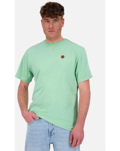 Alife & Kickin Kurzarmshirt Shirt MaddoxAK A green fig melange - Grün