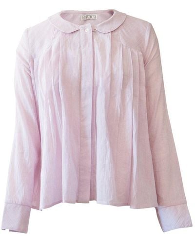Brigitte von Boch Hemdbluse Morongo Bluse rosa/weiß gestreift - Pink
