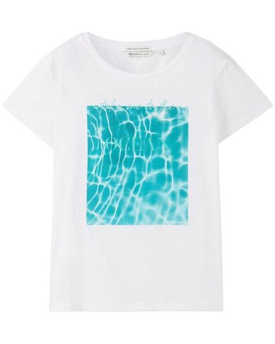 Tom Tailor Fitted print T-Shirt - Blau