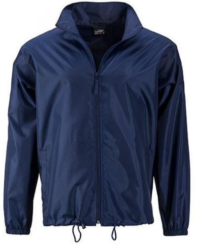 James & Nicholson Outdoorjacke Men`s Promo Jacket / Wind- und wasserabweisend - Blau