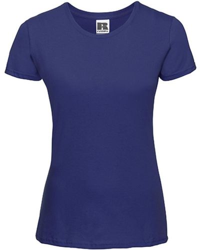 Russell Rundhalsshirt Ladies Slim T-Shirt - Blau