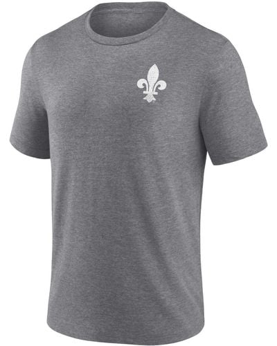 Fanatics Print-Shirt Quebec Nordiques TriBlend Backprint heather grey - Grau