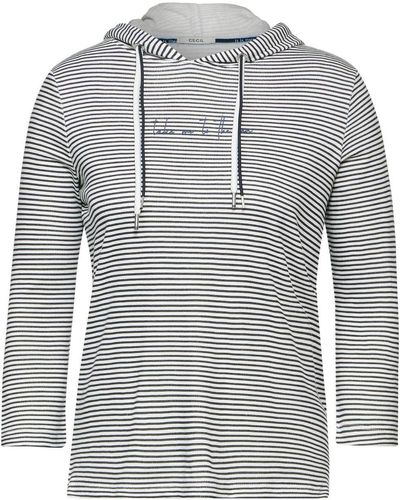 Cecil Sweatshirt Stripe Shirt With Small FP - Grau
