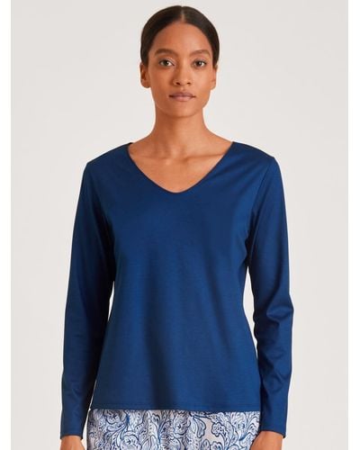 CALIDA T- DAMEN Shirt langarm - Blau