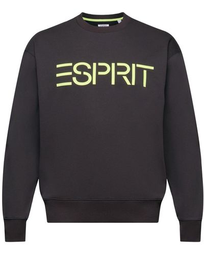 Esprit Logo-Sweatshirt mit Rundhalsausschnitt (1-tlg) - Blau