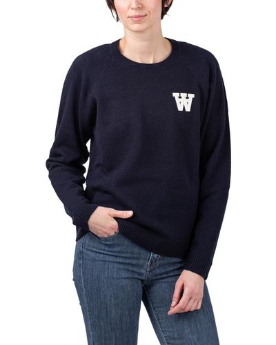 WOOD WOOD Sweater Wood Asta Sweatshirt - Blau