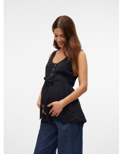 Mama.licious T-Shirt Schwangerschaftstop Diskrete Stillfunktion 7211 in Schwarz - Blau