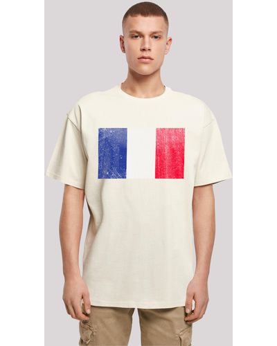F4NT4STIC T-Shirt France Frankreich Flagge distressed Print - Pink