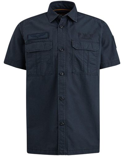 PME LEGEND T- Short Sleeve Shirt Ctn ottoman, Salute - Blau