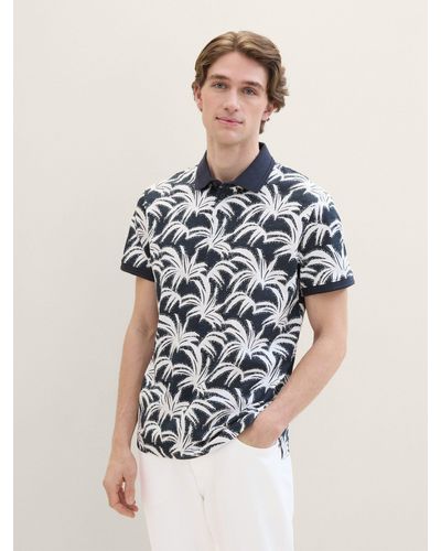 Tom Tailor Poloshirt mit Allover-Print - Mehrfarbig