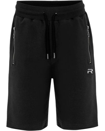 Redbridge Sweatshorts Red Bridge Shorts Kurze sport Hose Taschen mit Reißverschluss - Schwarz
