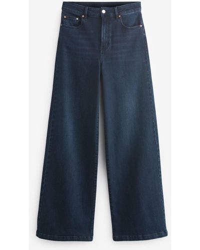 Next Weite Hourglass Jeans mit weitem Bein (1-tlg) - Blau