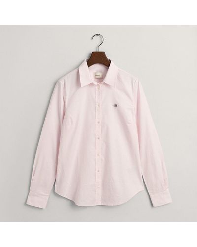 GANT Langarmbluse 4300141 Slim Stretch Oxford Bluse - Pink