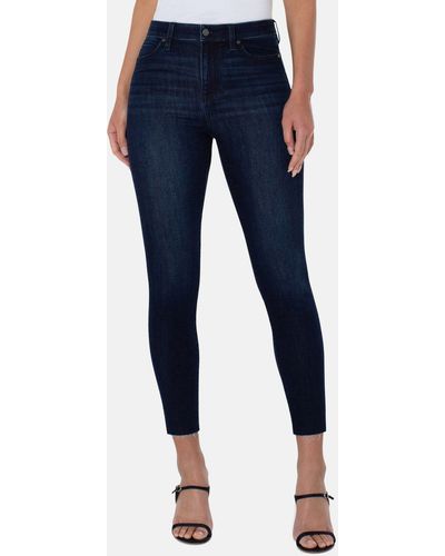 Liverpool Jeans Company Fit-Jeans Abby High Rise Ankle Skinny With Cut Hem - Blau