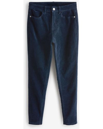 Next Fit- Skinny-Jeans aus Samt (1-tlg) - Blau