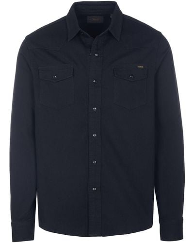 Belstaff Langarmhemd Hemd - Blau