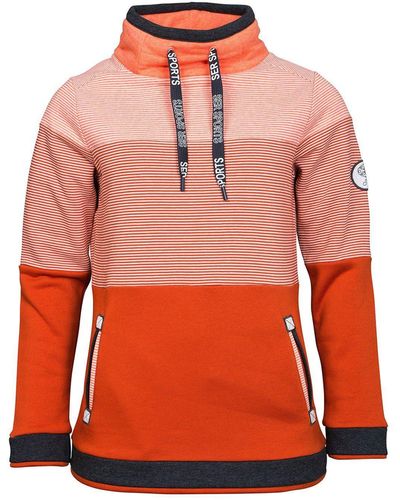 SER Sweatshirt Flächenteiler W9923614W auch in groß Größen - Orange
