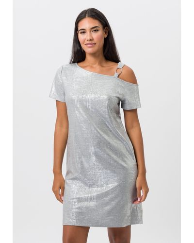 Tuzzi Jerseykleid mit asymmetrischem Ausschnitt - Weiß