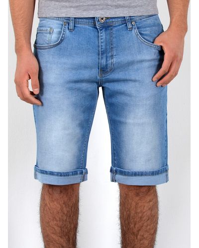 ESRA Jeansshorts A373 Jeans Shorts Hose - Blau