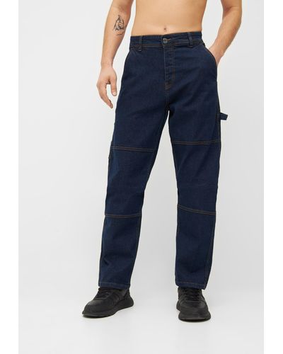 Bench Straight-Jeans CARPENTER VINTAGE BRANDED BADGE, Länge 34 - Blau