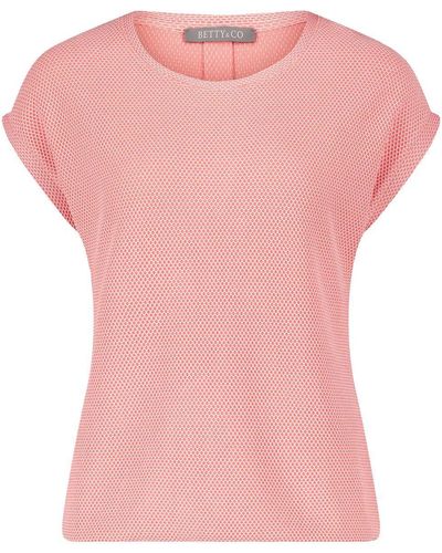 BETTY&CO T- Shirt Kurz 1/2 Arm, Red/Cream - Pink