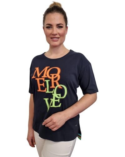 Gio Milano T-Shirt mit Statement-Print "MORE LOVE - Schwarz