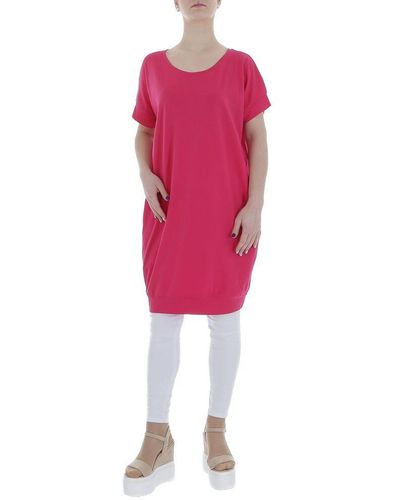 Ital-Design Tunikashirt Freizeit (85987297) Stretch Top & Shirt in Pink - Rot