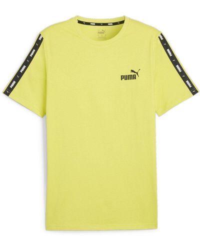 PUMA Essentials + T-Shirt mit Logo-Tape - Gelb