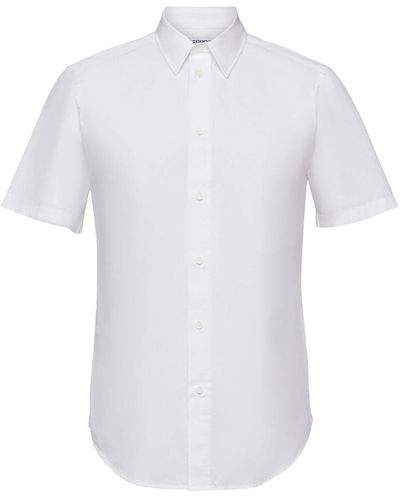 Esprit Kurzarmhemd Kurzärmliges Baumwollhemd - Weiß