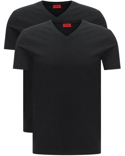 HUGO T-Shirt -V 10194355 01, Black - Schwarz
