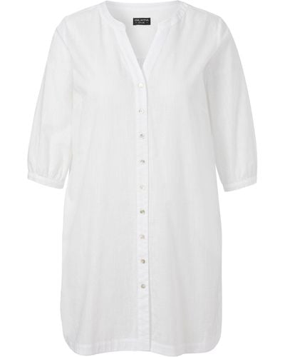 Via Appia Due Klassische Bluse aus reiner Baumwolle - Weiß