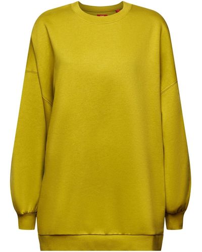 Edc By Esprit Fleece-Sweatshirt mit Rundhalsausschnitt (1-tlg) - Gelb
