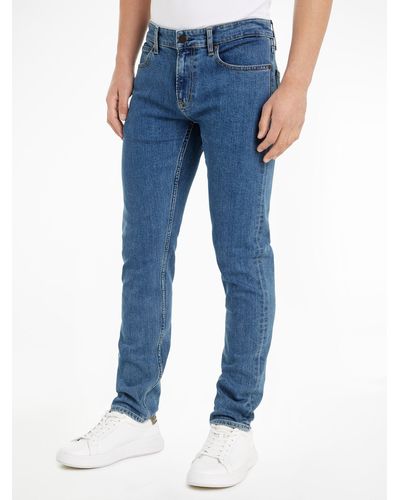 Calvin Klein Jeans SLIM FIT RINSE BLACK im 5-Pocket-Style - Blau