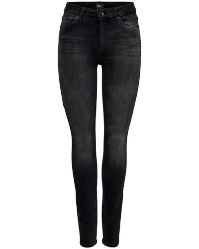 ONLY Skinny-fit-Jeans ONLBLUSH MID SK REA1099 mit Stretch - Schwarz