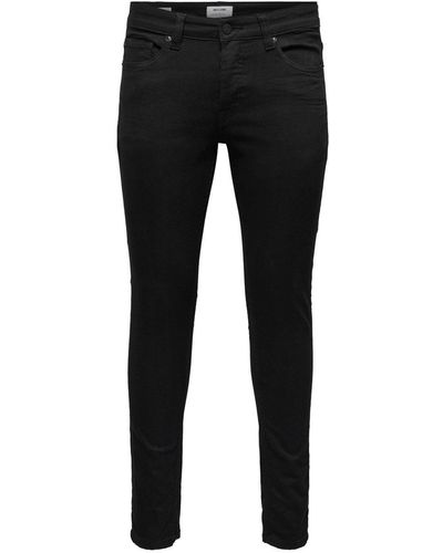 Only & Sons Fit-Jeans ONSWARP SKINNY BLACK PK 9383 mit Stretch - Schwarz