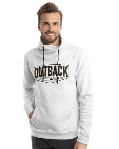 ROADSIGN australia Sweatshirt Outback (, -tlg., 1) mit Schlauchkragen, Kordelzug und Logoprint - Weiß