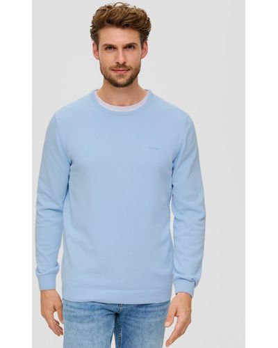 S.oliver Sweatshirt Strickpullover - Blau