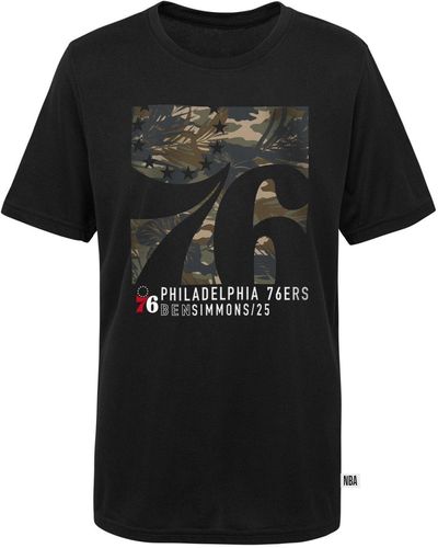 Outerstuff Print-Shirt NBA Philadelphia 76ers Ben Simmons - Schwarz