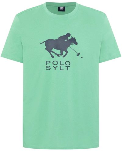 Polo Sylt Print-Shirt mit gedrucktem Logo-Symbol - Grün