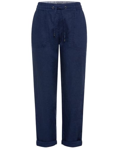 Olsen Stoffhose Trousers Casual Cropped - Blau