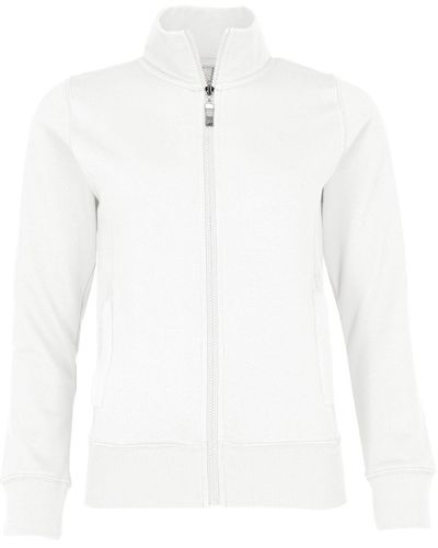 James & Nicholson Sweatjacke Ladies Sweat Jacket - Weiß