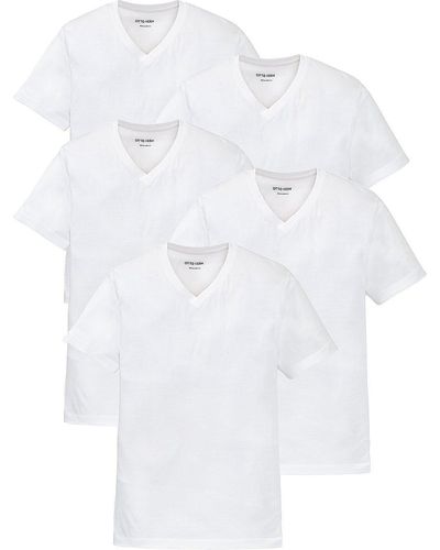 Otto Kern T-Shirt (5er-Pack) Kurzarmshirt aus hochwertiger, reiner Baumwolle - Weiß